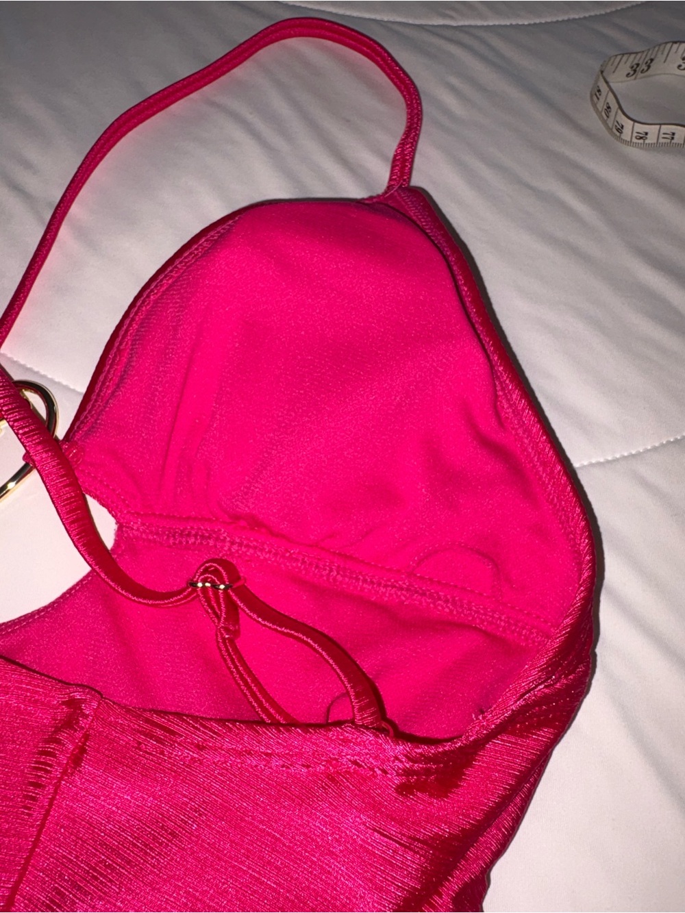 Juicy Couture Hot Pink/Fuchsia with JC shiny heart detail Swimsuit, M, NWT - Picture 11 of 16